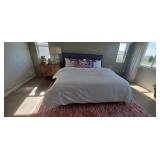 WHITE KING " TEXTURED" BEDDING (COMFORTER,