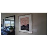 BLACK & RED " ABSTRACT VOLCANO" WALL ART PRINT