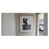 BLACK & WHITE " ABSTRACT" WALL ART PRINT (3