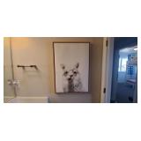 LLAMA CANVAS PRINT IN GOLD FRAME (1