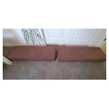 2PC-BROWN FAUX " SUEDE" SEAT CUSHIONS (3