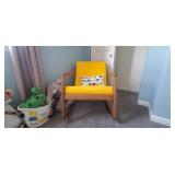 2PC-LEMON YELLOW " ROCKER" CHAIR W/PILLOW (2