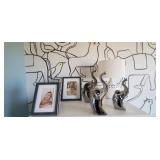 5PC-CHROME ELEPHANTS & FRAME SET