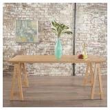 NATURAL OAK " SANTINA" FARMHOUSE DINING TABLE