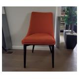 ORANGE LINEN SIDE CHAIR (1