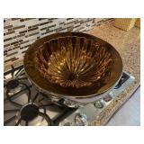 TWO TONED BRONZE/SILVER BOWL