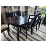 DINING TABLE & 6/CHAIRS BY COASTER 78"x42"x30"