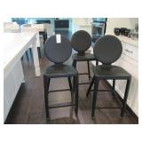 DARK BROWN METAL STOOLS