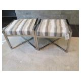CHROME/STRIPPED STOOLS