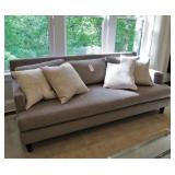 HAZELWOOD SINGE CUSHION SOFA W/(4) CREAM PILLOWS