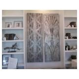 TALL SILVER CANVAS WALL DECO