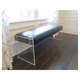 LEATHERLIKE BENCH W/ACRYLIC SIDES