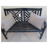 WOOD BENCH(2) PILLOWS
