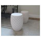 SMALL ROUND WHITE SIDE TABLES