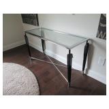 ENTRY TABLE W/GLASS TOP