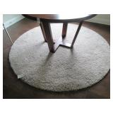 ROUND TAN SHAG RUG