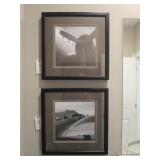 SM AIRPLANE WALL ART(2), (1) LARGE AIRPLANE ART