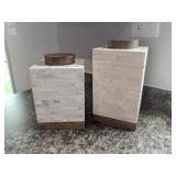 2PC-WOOD CANISTERS