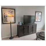 CHOCOLATE BROWN CONSOLE WITH 4 DOORS