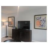 BLUE & ORANGE FLORAL WALL ART