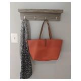 3PC-WALL HANGER, ORANGE PURSE & BLUE SCARF