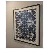 BLUE GEOMETRICAL FRAMED PRINTS
