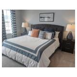 WHITE AND BLUE BEDDING