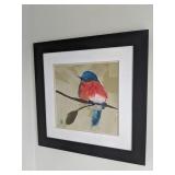 BLUE BIRD FRAMED PAINTING