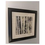 BLUE BAMBOO WALL ART