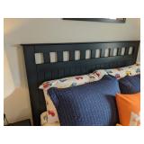 3PC-BLUE FULL HEADBOARD & NIGHT STANDS