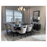 9PC EXPRESSO WOOD DINNING SET