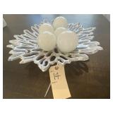 SILVER DECO TRAY W/ORBS