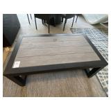 ALUMINUM & CERAMIC PATIO COFFEE TABLE