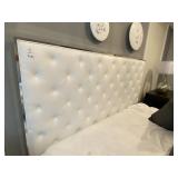 WHITE LEATHER KING SIZE BED