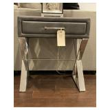 "LEATHER LOOK ALIKE" END TABLE