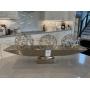 SILVER METAL DECO BOWL W/ORBS