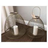 2 PC WIRE CANDLEHOLDERS