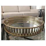 GOLD MIRRORED TRAY