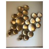 2 PC GOLD WALL HANGINGS