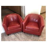 BONDED LEATHER CLUB CHAIRS