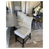 GRAY MICROFIBER COUNTER STOOLS