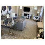 "SOUND REASON" GRAY TEXTURED AREA RUG