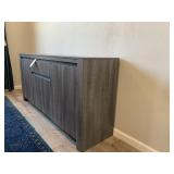 GREY WOOD BUFFET CABINET