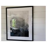 BLACK & GREY "ABSTRACT SCRIBBLE" WALL ART PRINT