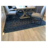 TEAL, BLUE & GRAY "SURYA" WOOL AREA RUG