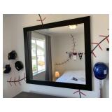 BLACK FRAMED MIRROR