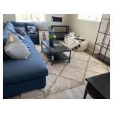 CREAM AND GREY SHAG RUG