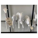 WHITE CERAMIC ANIMAL FIGURINES