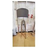 SILVER TRI-POD FLOOR LAMP