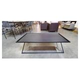 2PC-BLACK COFFEE TABLE W/SIDE TABLE